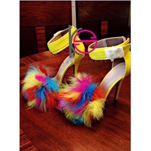 Fun custom rainbow heels